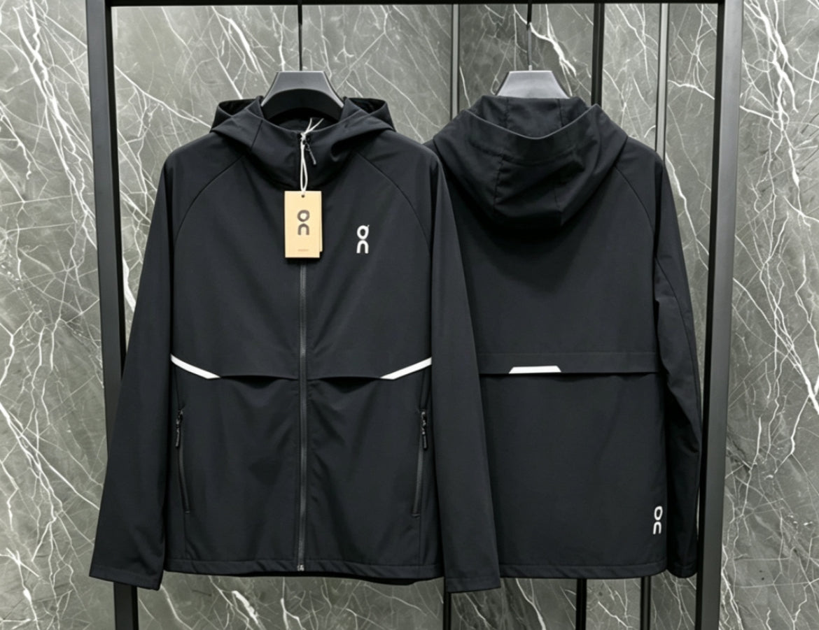 On QC windbreaker jacket