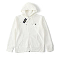 Polo Ralph lauren zip up hoodie vitt med svart logga
