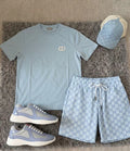 Prada skor gg keps gg shorts och dior tshirt