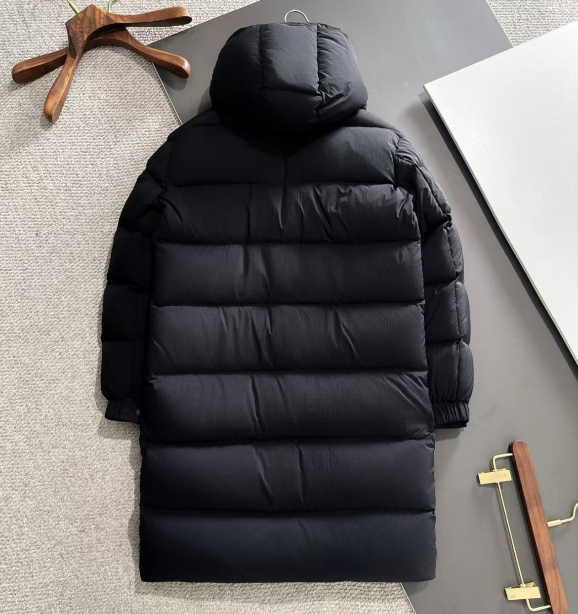 Lång moncler jacka