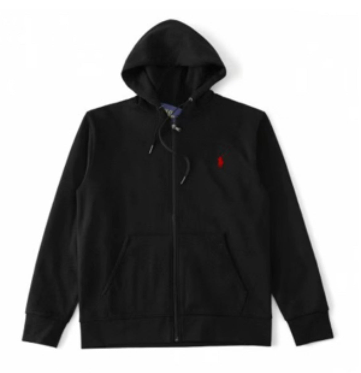 Polo Ralph lauren zip up hoodie svart med röd logga