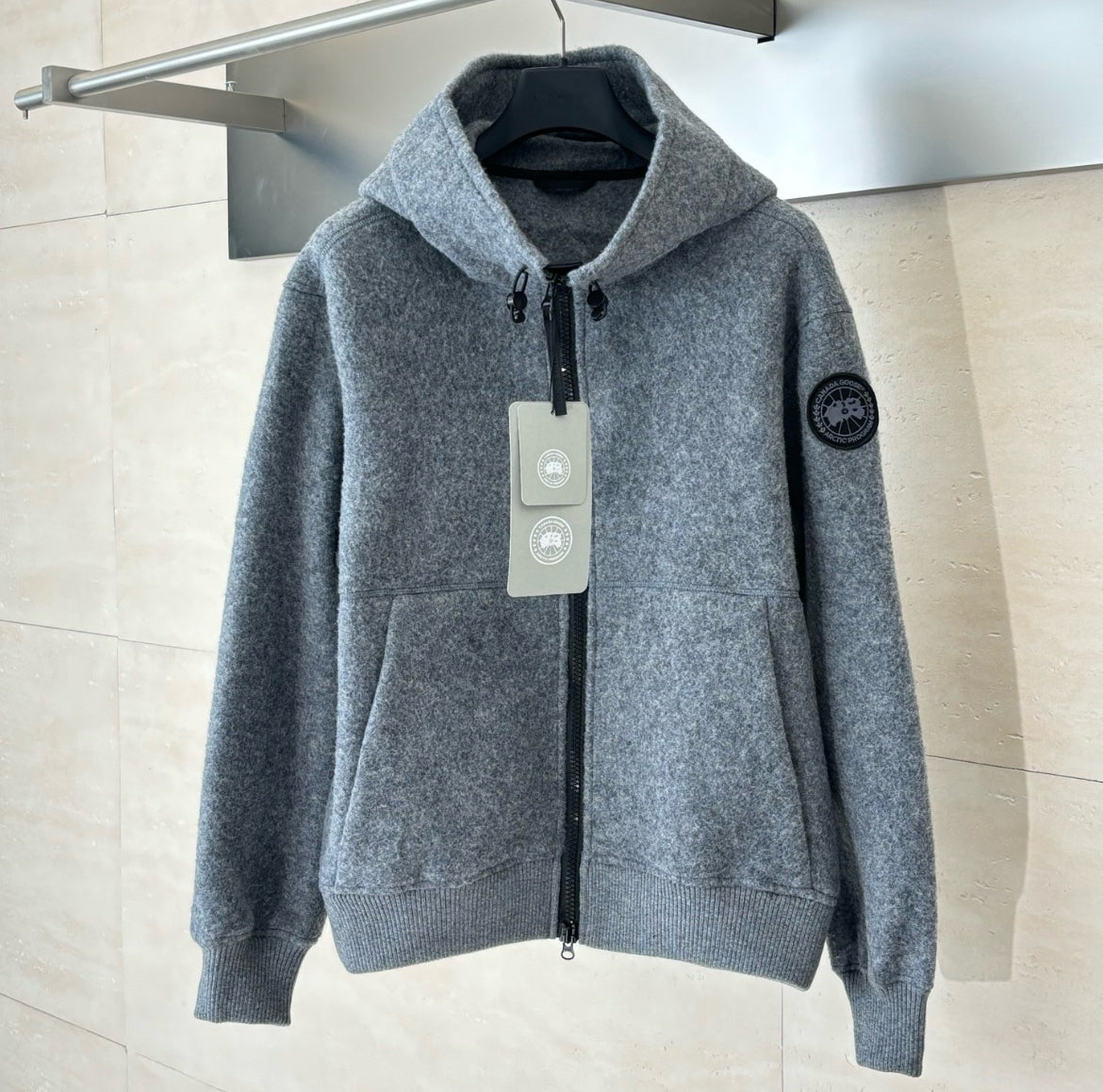 Canada goose wool zip up hoodie
