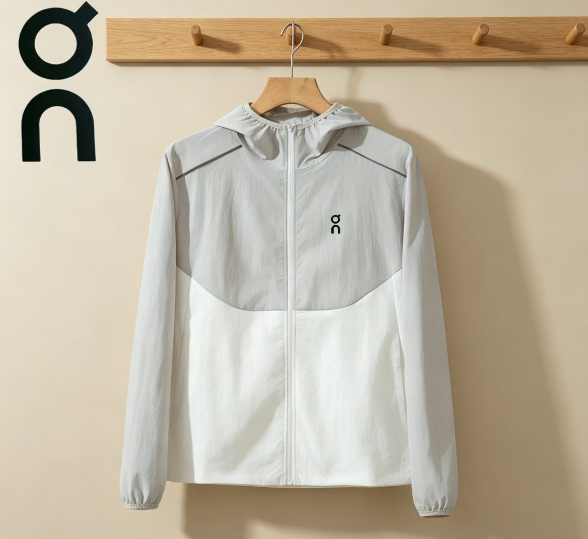On QC windbreaker jacket