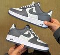 Nike air force 1 grå vitt