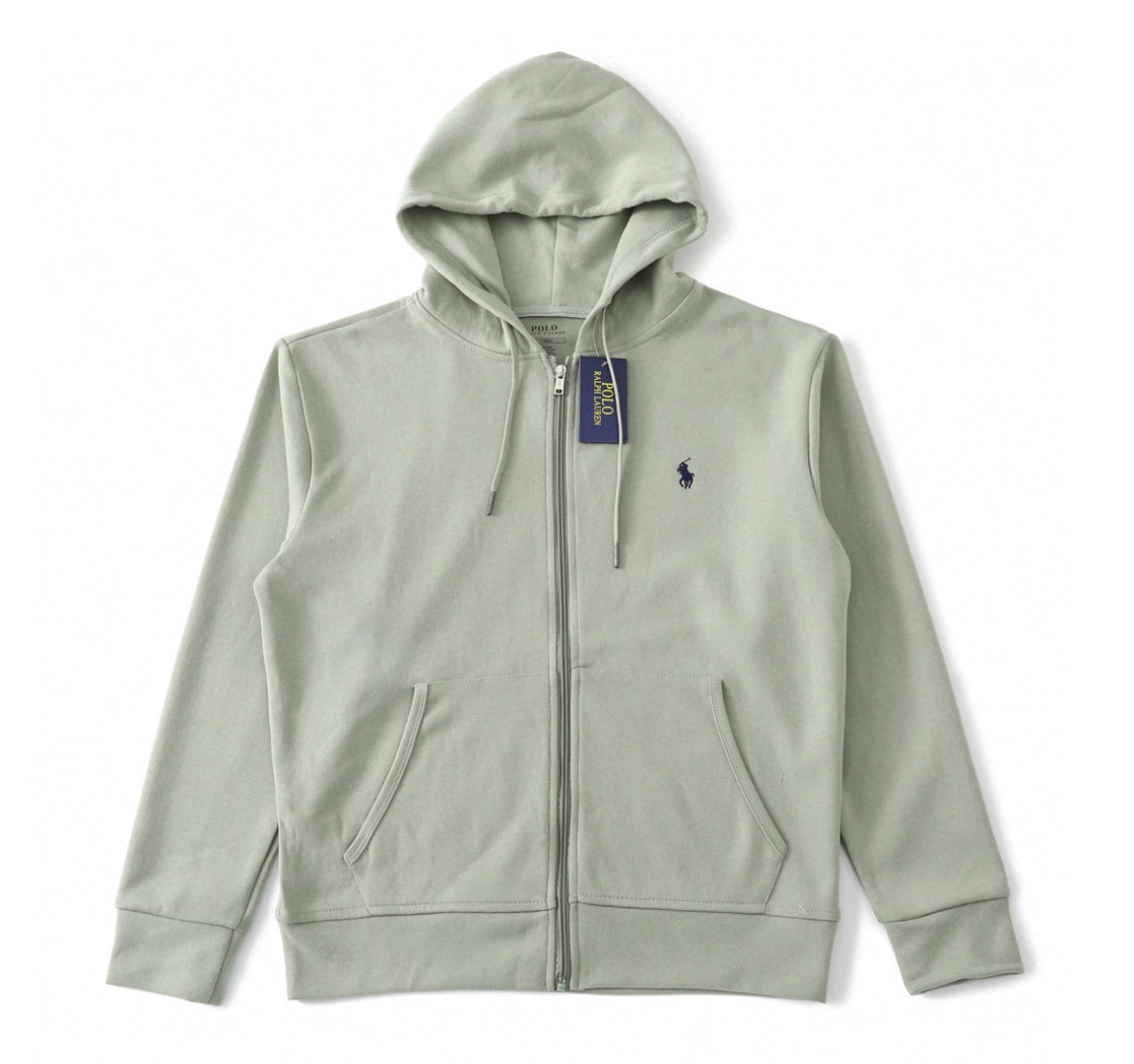 Polo Ralph lauren zip up hoodie ljus grön med svart logga