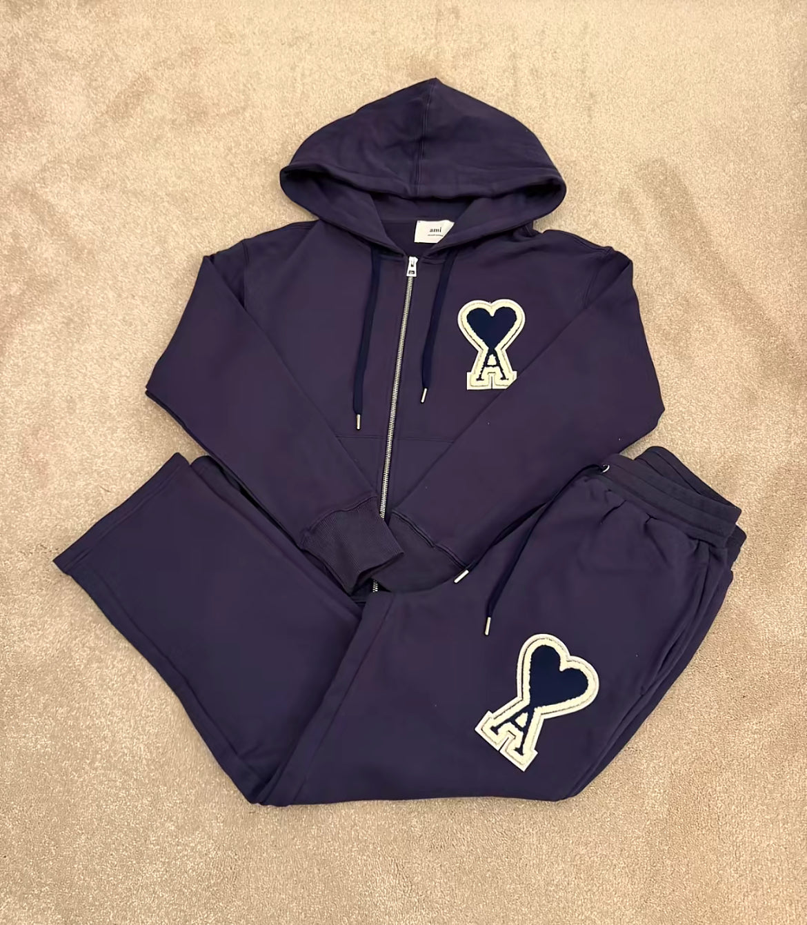 Ami Paris zip upp hoodie/byxa