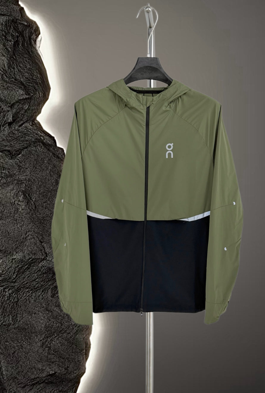 On QC windbreaker jacket