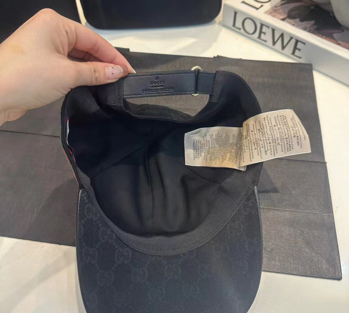 Gucci keps svart canvas