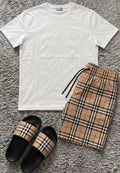 Dior tshirt burberry shorts och burberry tofflor
