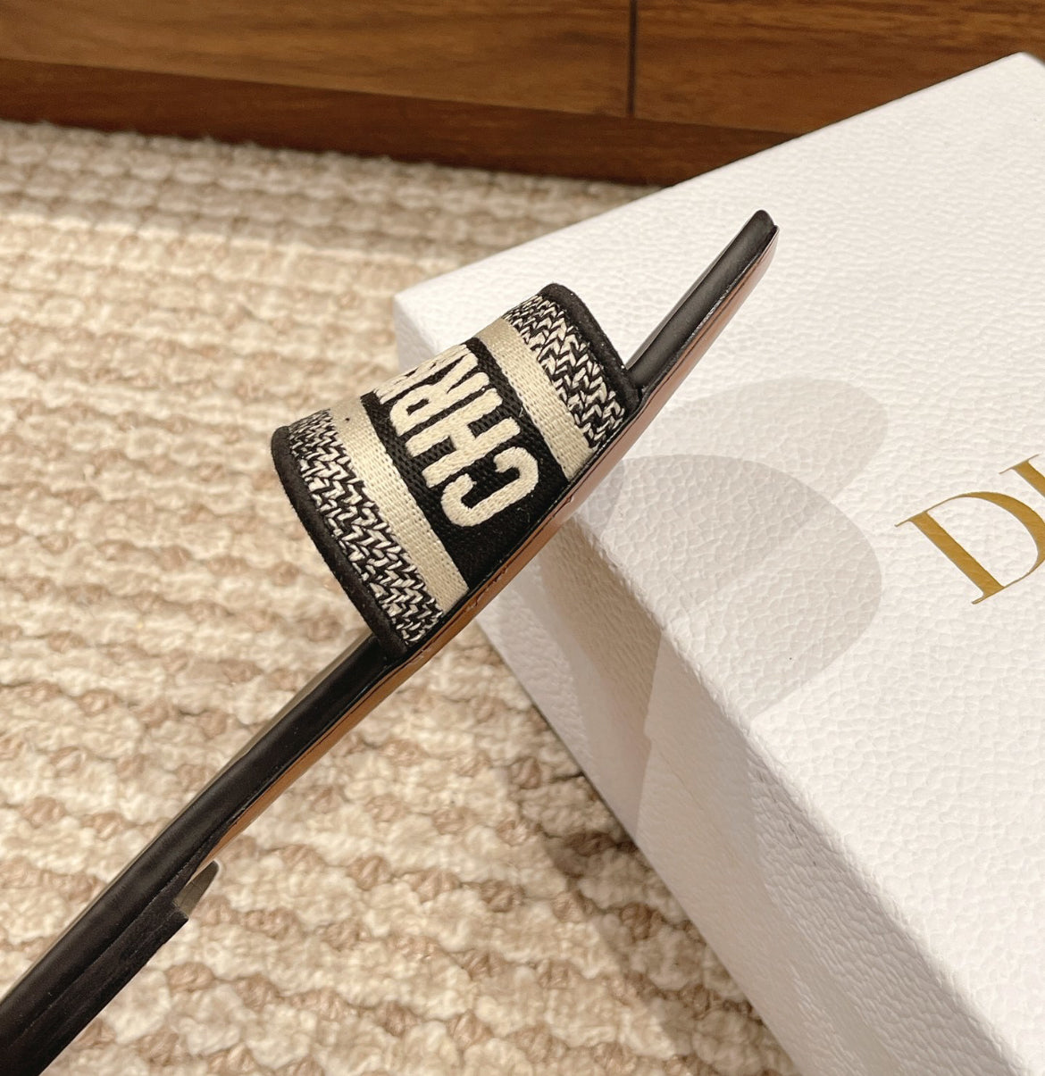 Christian dior tofflor svarta för damer